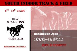 Texas Stallion Youth Track and Field Indoor Season Postcard